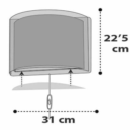 Dalber D-41418S - Kinder Wandleuchte CLOUDS 1xE27/60W/230V