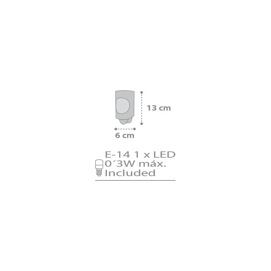 Dalber D-62015E - LED Nachtleuchte SWEET DREAM 1xE14/0,3W/230V