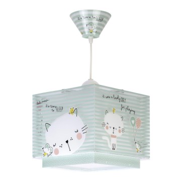 Dalber D-63322 - Kinder-Kronleuchter LOVING CAT 1xE27/60W/230V