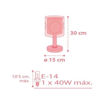 Dalber D-70911 - Kinder-Tischlampe SWEET DANCE 1xE14/40W/230V