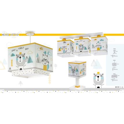 Dalber D-73242 - Kinder Kronleuchter HELLO LITTLE 1xE27/15W/230V