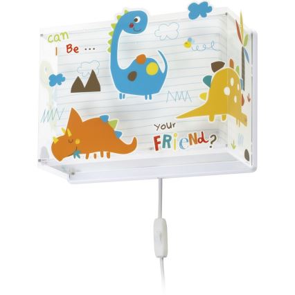 Dalber D-73458 - Kinderwandleuchte DINOS 1xE27/60W/230V