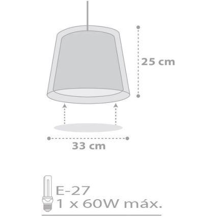 Dalber D-81212E - Kinder Kronleuchter STARS 1xE27/60W/230V