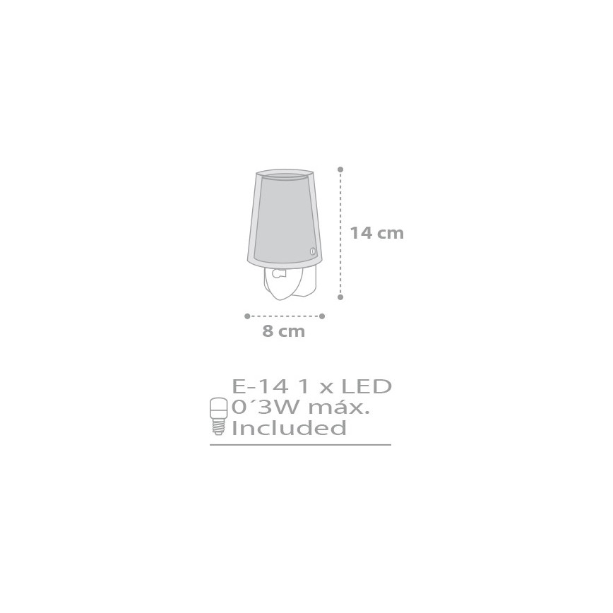Dalber D-81215E - LED-Nachtlicht STARS 1xE14/0,5W/230V