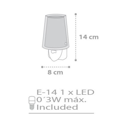 Dalber D-81215L - LED Nachtleuchte STARS 1xE14/0,3W/230V