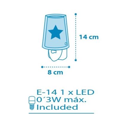 Dalber D-92193 - LED Nachtlicht LIGHT FEELING 1xE14/0,5W/230V