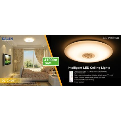 Dalen DL-C406T - LED Deckenleuchte dimmbar CLASSIC LED/56W/230V