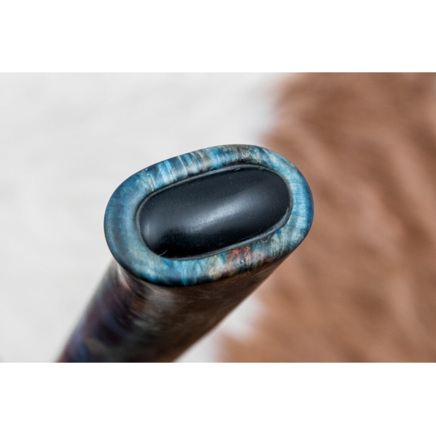 Damast-Jagdmesser 11,6 cm Birke/Ebenholz