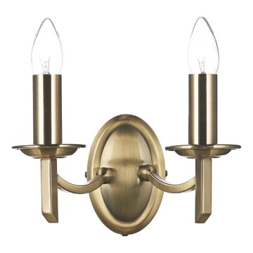 Där Lighting AMB0975 - Wandleuchte AMBASSADOR 2xE14/40W/230V Messing