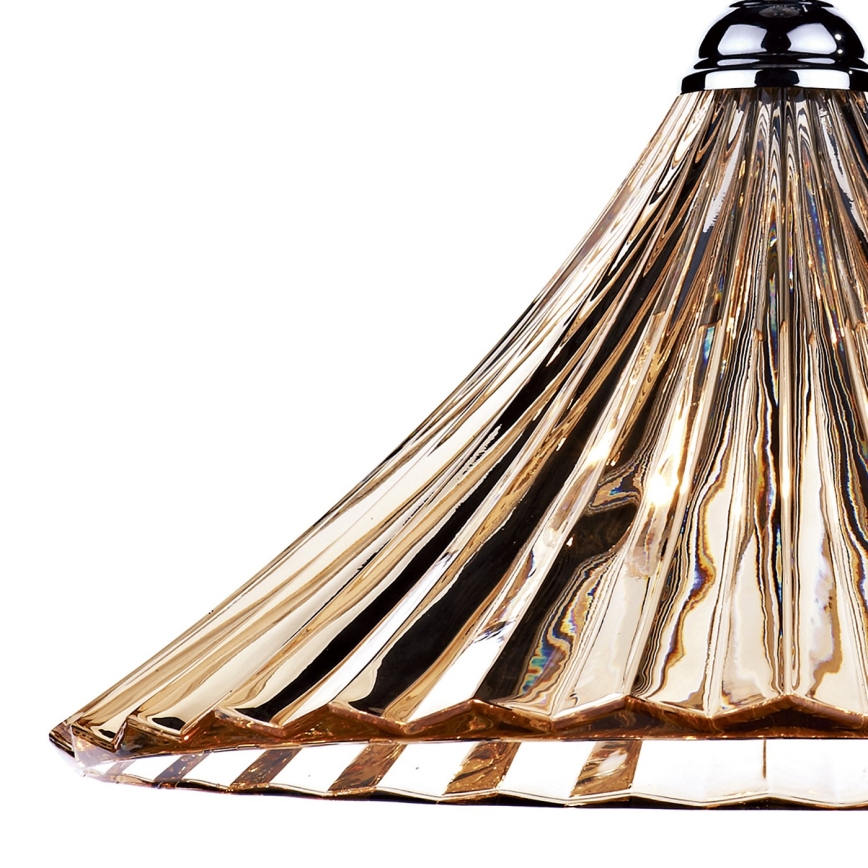 Där Lighting ARD866 - Kettenpendelleuchte ARDECHE 1xE27/60W/230V Messing/rauchbraun