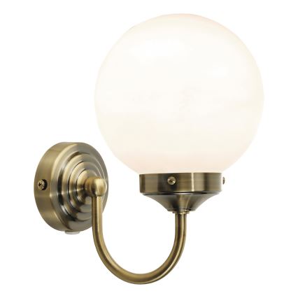 Där Lighting BAR0775 - Badezimmer-Wandleuchte BARCLAY 1xE14/40W/230V IP44 Messing