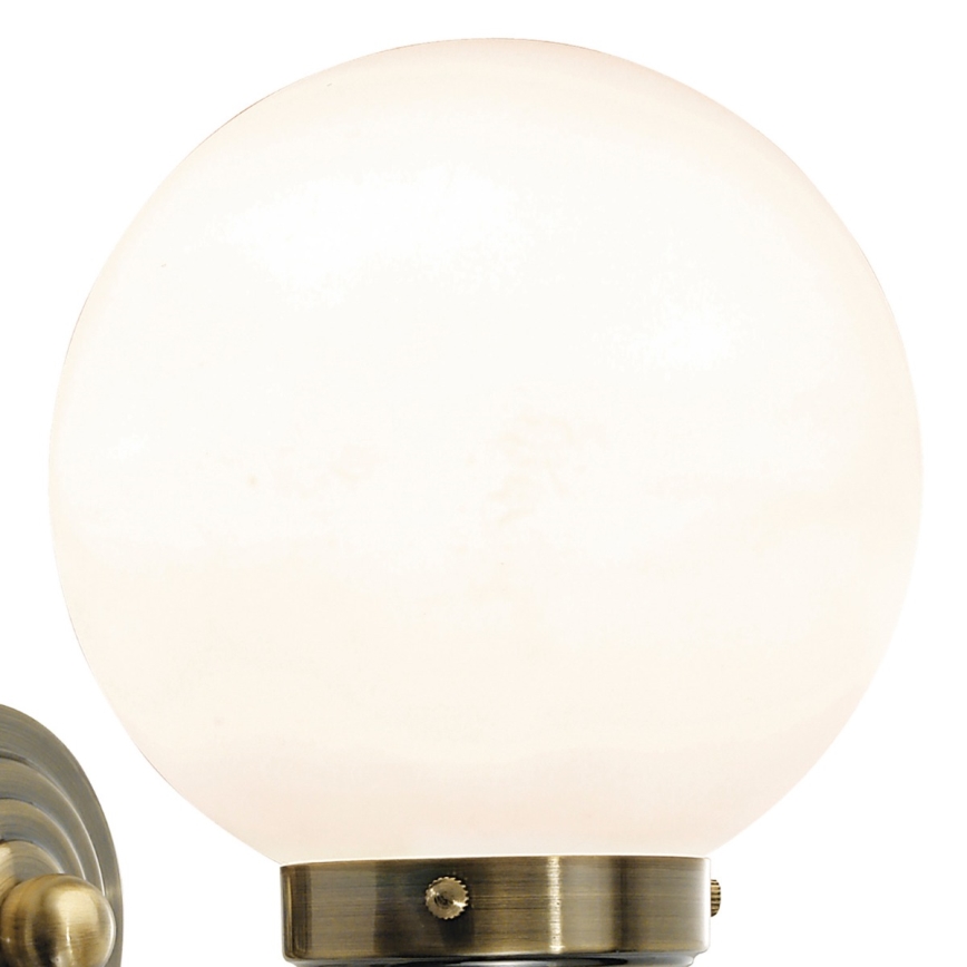 Där Lighting BAR0775 - Badezimmer-Wandleuchte BARCLAY 1xE14/40W/230V IP44 Messing