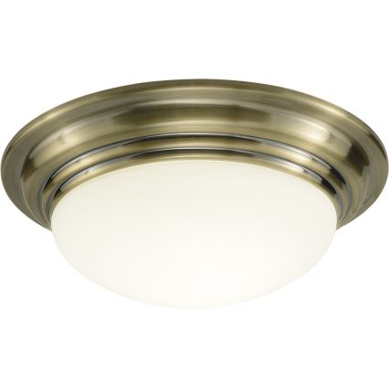 Där Lighting BAR5275 - Badezimmer-Deckenleuchte BARCLAY 1xE27/60W/230V, Ø 31 cm, Messing