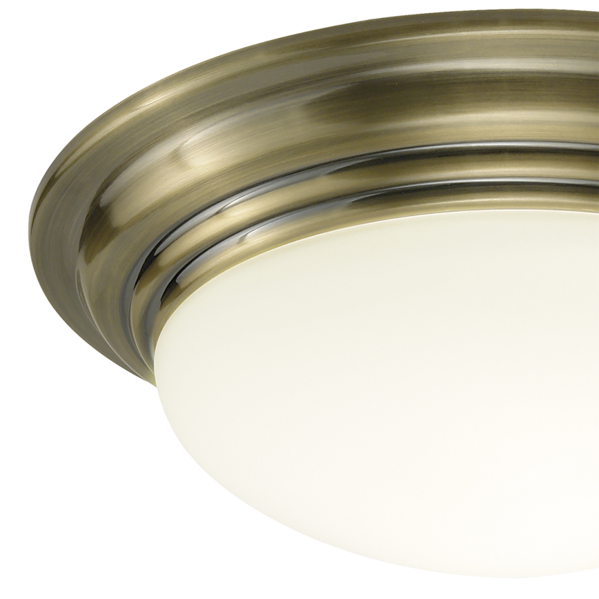Där Lighting BAR5275 - Badezimmer-Deckenleuchte BARCLAY 1xE27/60W/230V, Ø 31 cm, Messing