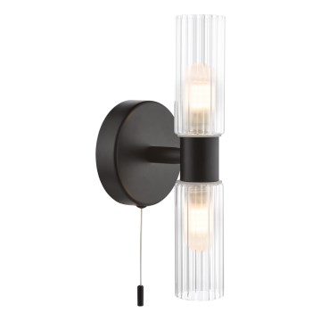Där Lighting BOL0922 - Badezimmer-Wandleuchte BOLTON 2xG9/5W/230V IP44 schwarz