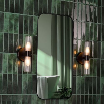 Där Lighting BOL0922 - Badezimmer-Wandleuchte BOLTON 2xG9/5W/230V IP44 schwarz