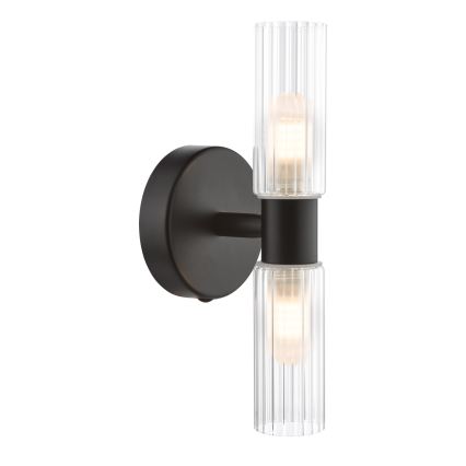 Där Lighting BOL0922 - Badezimmer-Wandleuchte BOLTON 2xG9/5W/230V IP44 schwarz