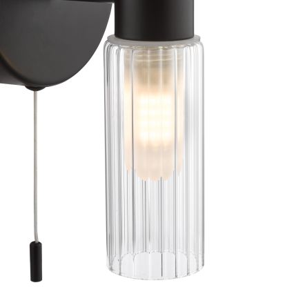 Där Lighting BOL0922 - Badezimmer-Wandleuchte BOLTON 2xG9/5W/230V IP44 schwarz