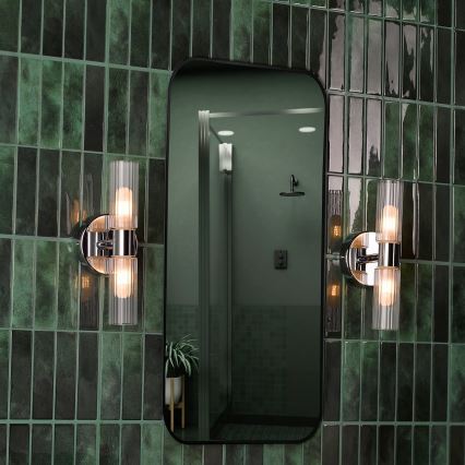 Där Lighting BOL0950 - BOLTON Badezimmer-Wandleuchte 2xG9/5W/230V IP44 glänzender Chrom