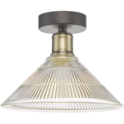 Där Lighting BOY0175 - Deckenleuchte BOYD 1xE27/60W/230V Ø 25 cm Messing/klarglas