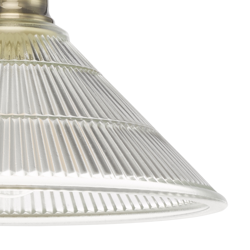 Där Lighting BOY0175 - Deckenleuchte BOYD 1xE27/60W/230V Ø 25 cm Messing/klarglas