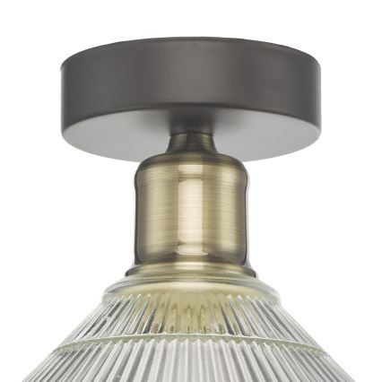 Där Lighting BOY0175 - Deckenleuchte BOYD 1xE27/60W/230V Ø 25 cm Messing/klarglas