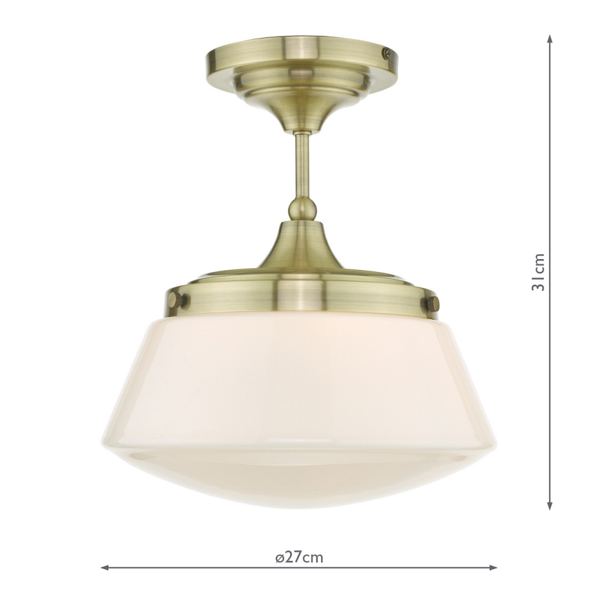 Där Lighting CAD0175 - Badezimmer-Aufbauleuchte CADEN 1xE27/60W/230V IP44 Messing