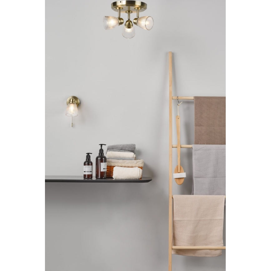 Där Lighting CED0775 - Badezimmer-Wandleuchte CEDRIC 1xG9/25W/230V IP44 Messing