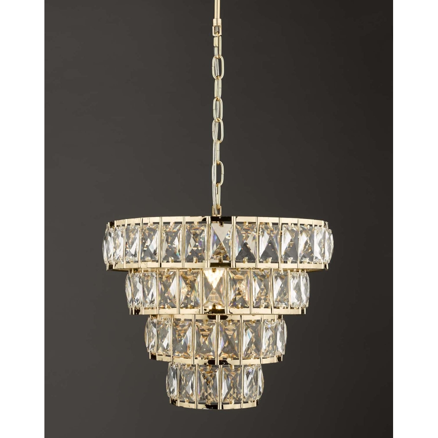 Där Lighting CER0135 - Kronleuchter an Kette CERYS 1xE27/60W/230V goldfarben