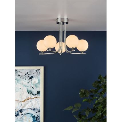 Där Lighting CRA5450-02 - Stangenpendelleuchte CRADLE 5xG9/25W/230V, glänzender Chrom