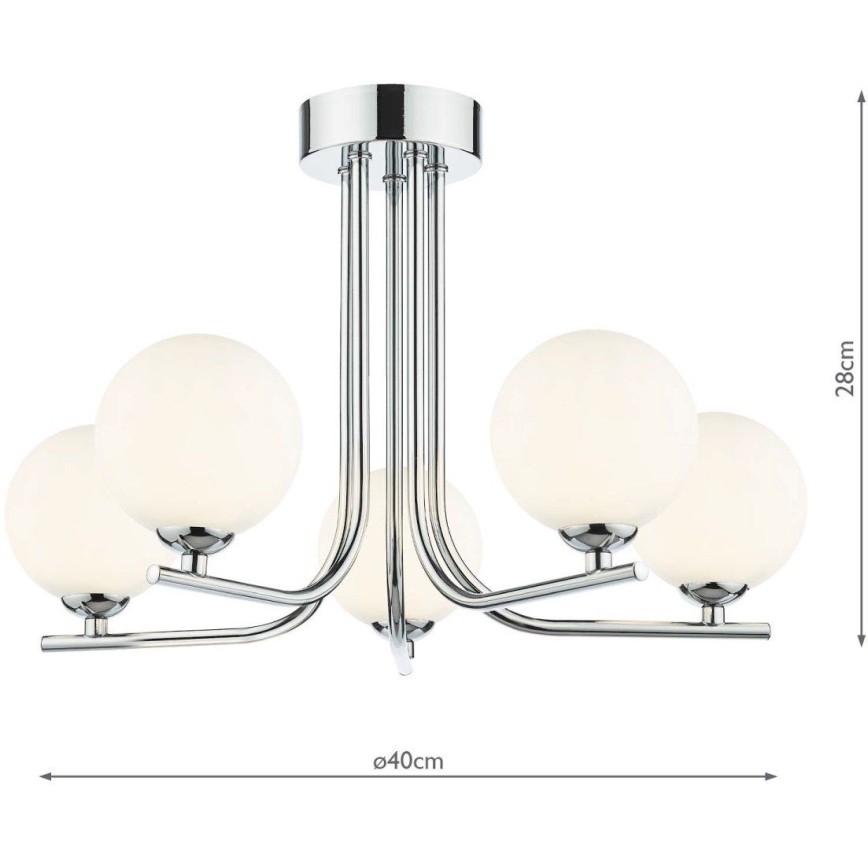 Där Lighting CRA5450-02 - Stangenpendelleuchte CRADLE 5xG9/25W/230V, glänzender Chrom