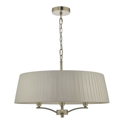 Där Lighting CRI0429 - Kronleuchter an Kette CRISTIN 4xE14/40W/230V Messing/taupe