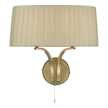 Där Lighting CRI0929 - Wandleuchte CRISTIN 2xE14/40W/230V Messing/Taupe