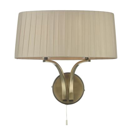 Där Lighting CRI0929 - Wandleuchte CRISTIN 2xE14/40W/230V Messing/Taupe