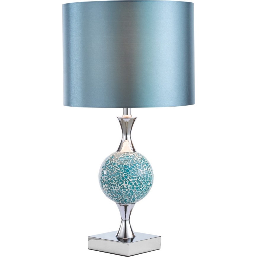 Där Lighting ELS4223 - Tischlampe ELSA, 1x E27/40W/230V, blau / glänzend verchromt