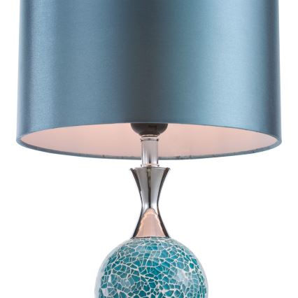 Där Lighting ELS4223 - Tischlampe ELSA, 1x E27/40W/230V, blau / glänzend verchromt