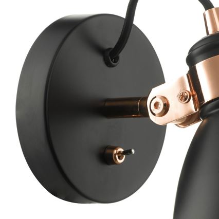 Där Lighting FRE0722 - Wandstrahler FREDERICK 1xE14/40W/230V schwarz
