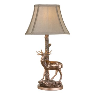 Där Lighting GUL5545-X - Tischlampe GULLIVER 1xE27/60W/230V beige/bronze