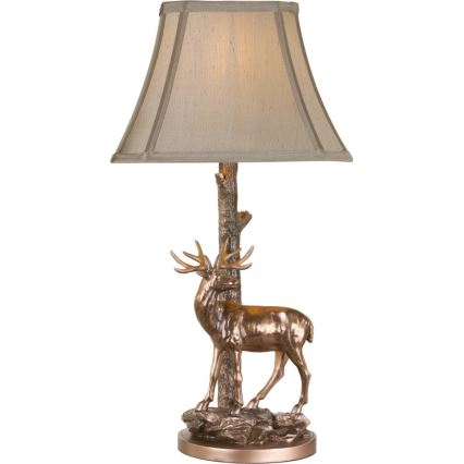 Där Lighting GUL5545-X - Tischlampe GULLIVER 1xE27/60W/230V beige/bronze