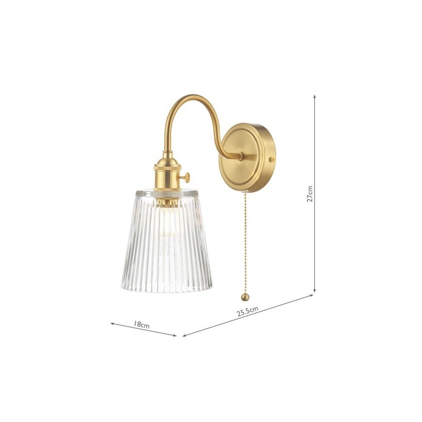 Där Lighting HAD0740-05 - Wandleuchte HADANO 1xE14/40W/230V goldfarben