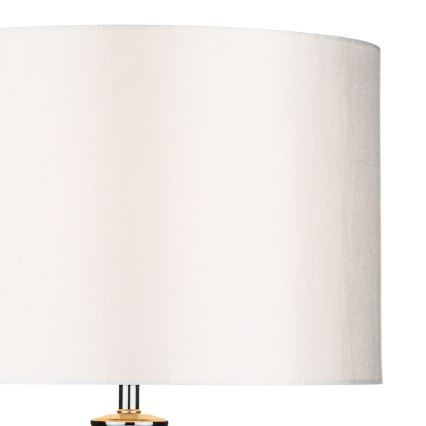Där Lighting HIN4208 - Tischleuchte HINTON 1xE27/60W/230V weiß/hochglänzender Chrom