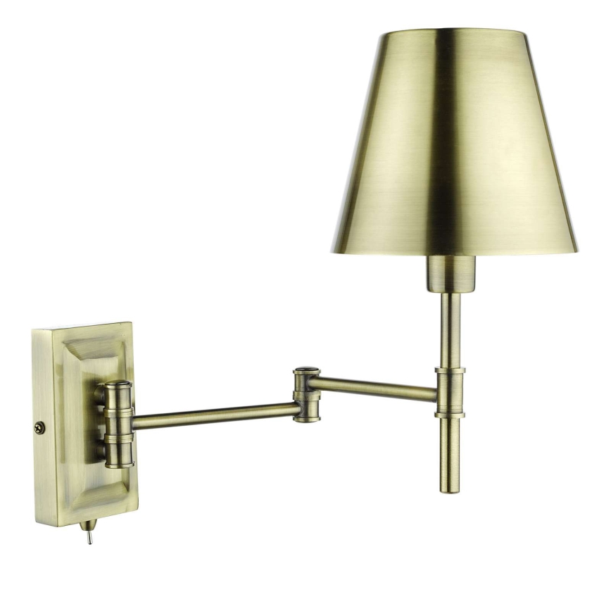 Där Lighting KEN0775 - Flexibel verstellbare Wandleuchte KENSINGTON 1xE14/25W/230V Messing