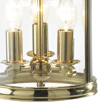 Där Lighting LAM0340 - Kronleuchter an Kette LAMBETH 3xE14/60W/230V Messing