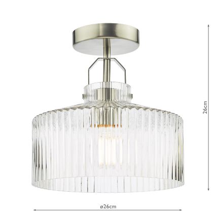 Där Lighting LEN4846 - Deckenleuchte LENKA 1xE27/60W/230V mattchrom