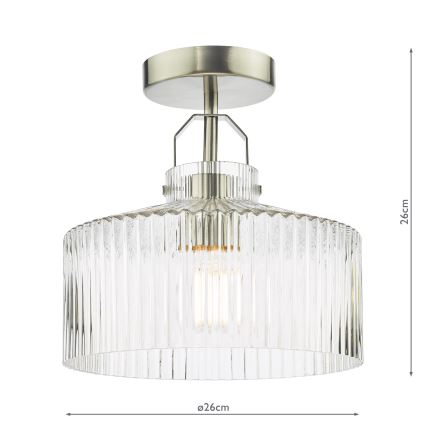 Där Lighting LEN4846 - Deckenleuchte LENKA 1xE27/60W/230V mattchrom