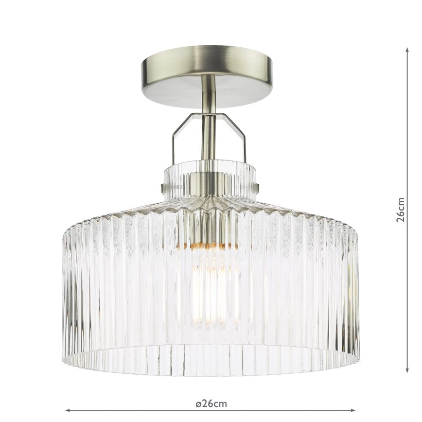 Där Lighting LEN4846 - Deckenleuchte LENKA 1xE27/60W/230V mattchrom