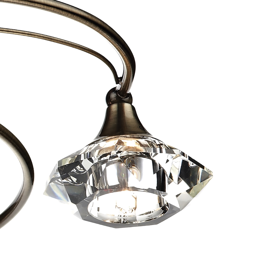 Där Lighting LUT0675 - Aufgesetzter Kronleuchter LUTHER 6xG9/40W/230V, Messing