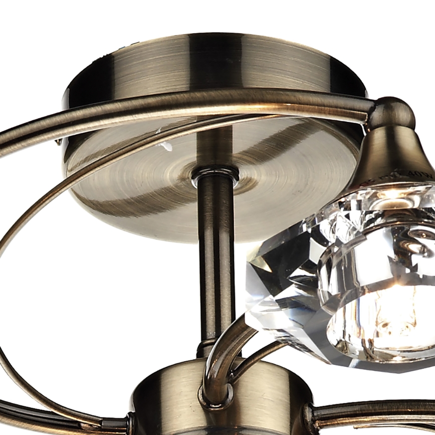 Där Lighting LUT0675 - Aufgesetzter Kronleuchter LUTHER 6xG9/40W/230V, Messing