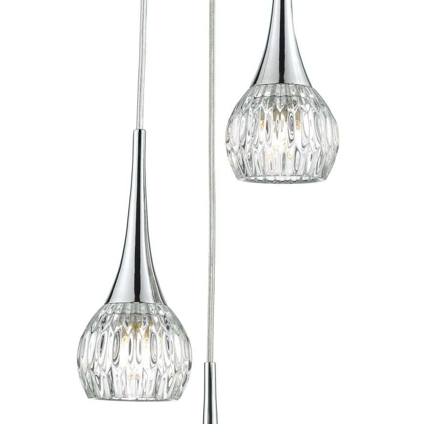 Där Lighting LYA0350 - Hängeleuchte LYALL an Kabel 3xG9/40W/230V glänzender Chrom