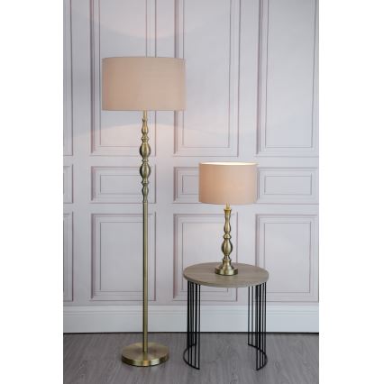 Där Lighting MAD4275 - Tischlampe MADRID 1xE27/60W/230V braun/messing